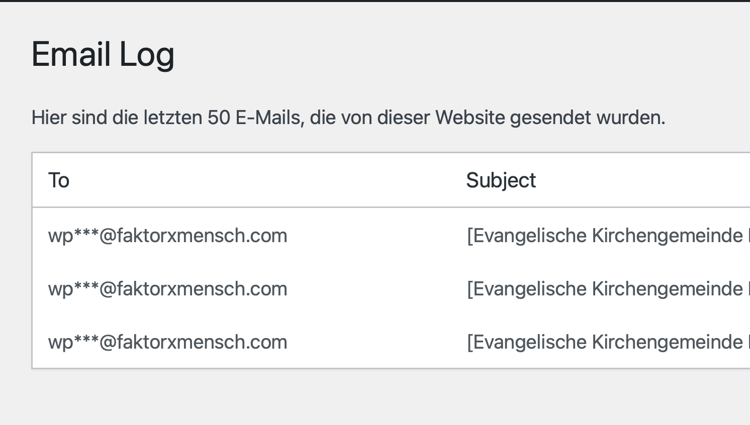 E-Mail-Protokoll-feature Lösung für E-Mail-Protokoll